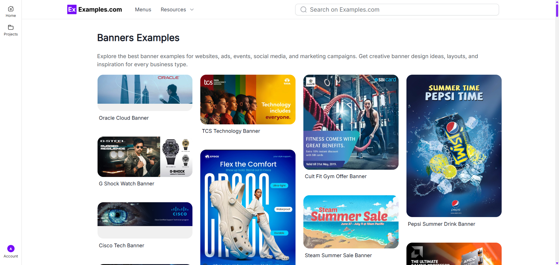 Browse Banner Examples