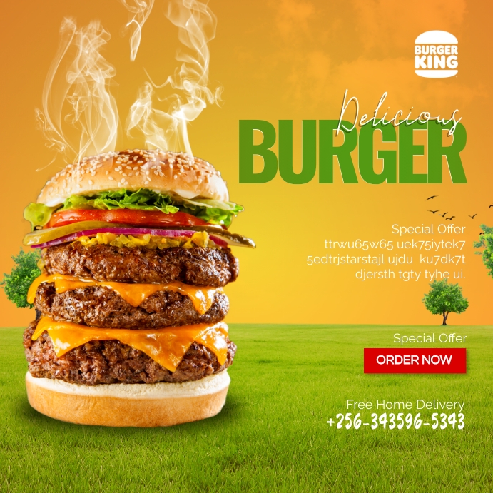 Burger King Poster Example - Poster Examples, AI Poster Generator