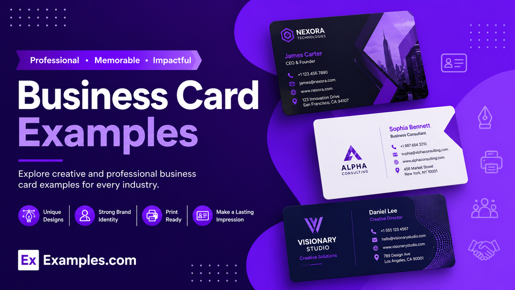 Business Card Examples, AI Business Card Generator