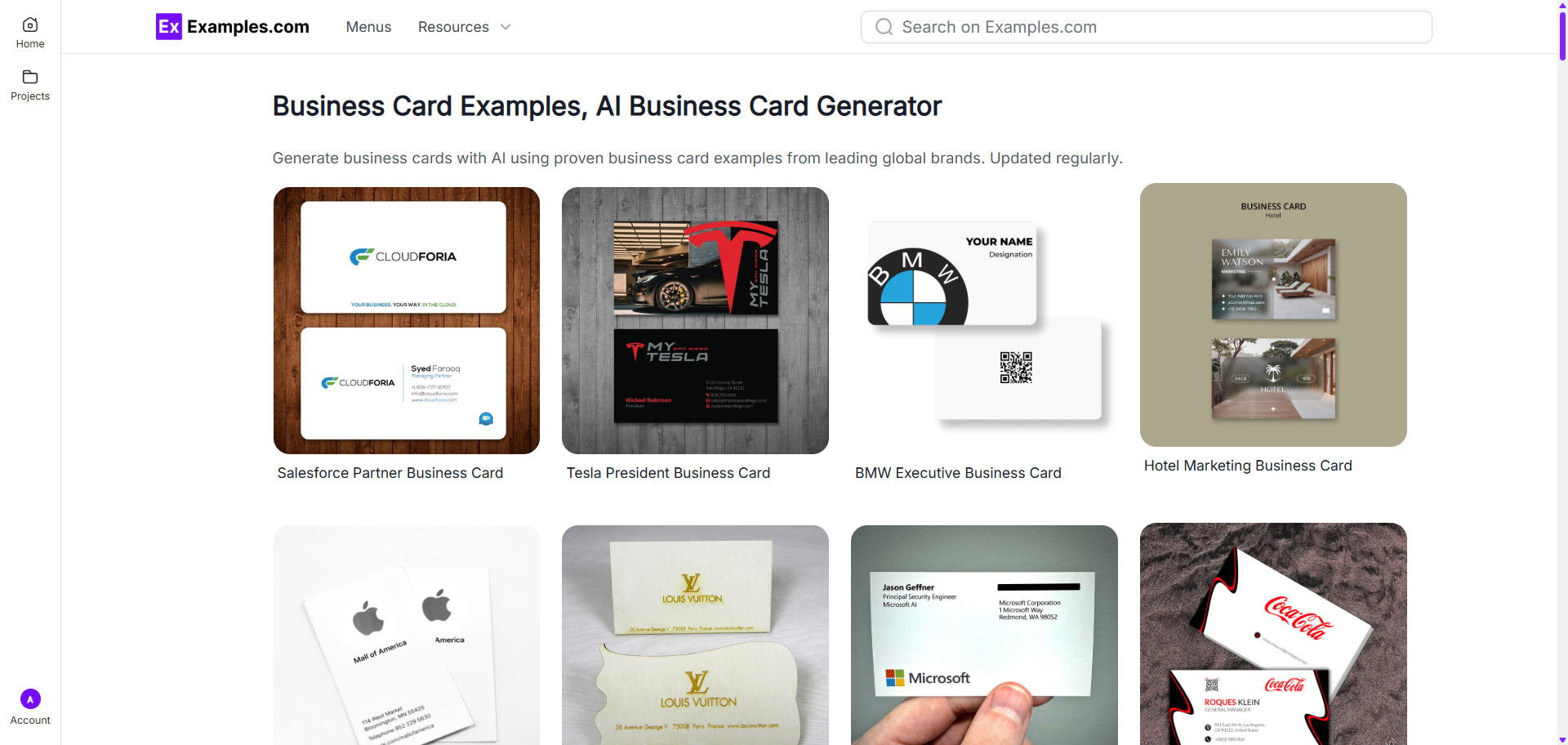 Explore Real-World Business Card Examples