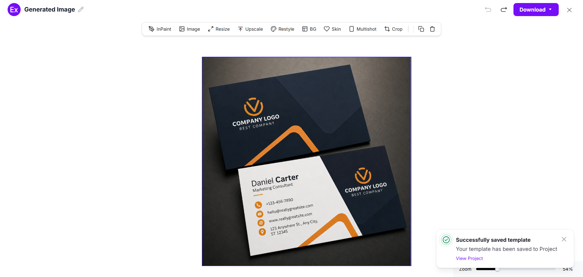 Generate A New AI Business Card