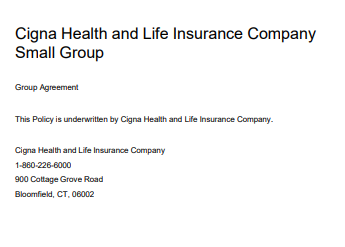 Cigna Health and Life Insurance Company Group Agreement - Free AI Contract Generator, 50+ Real Contract Examples