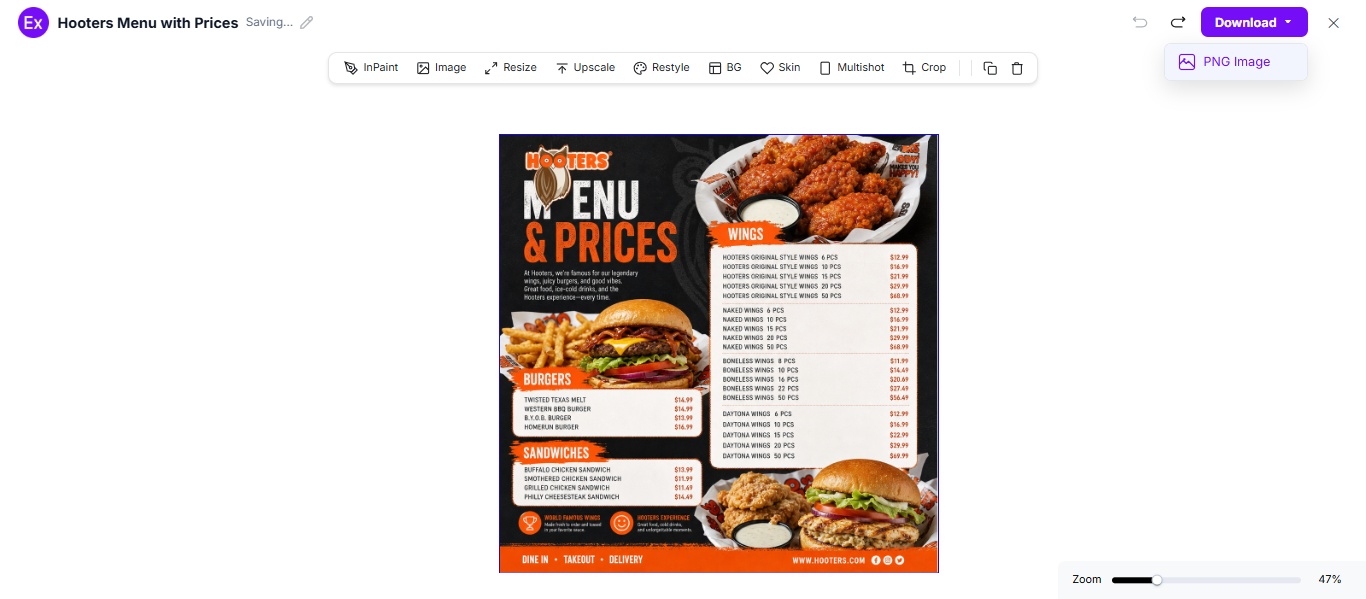 Menus Examples