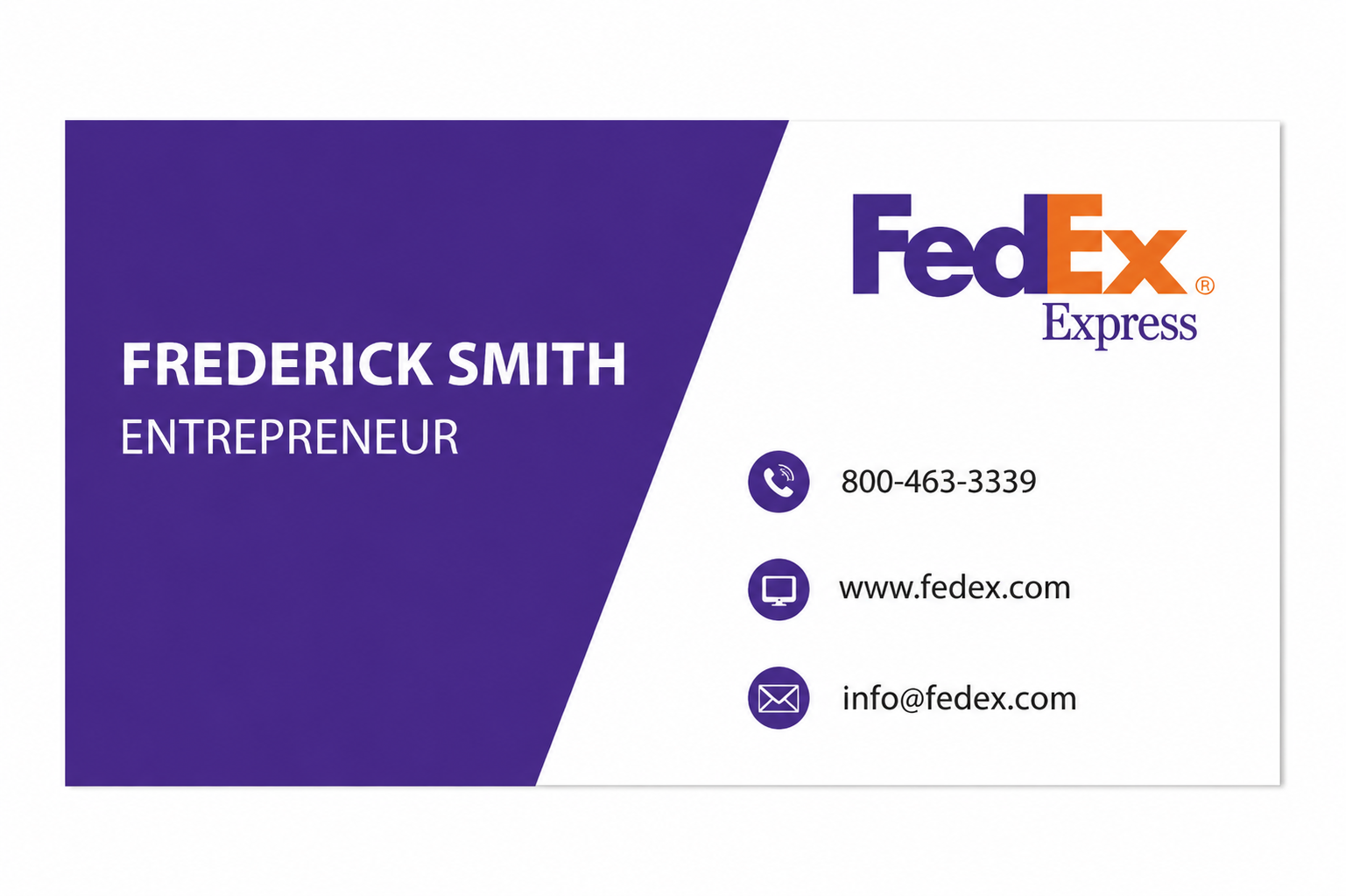 FedEx Business Card Example
