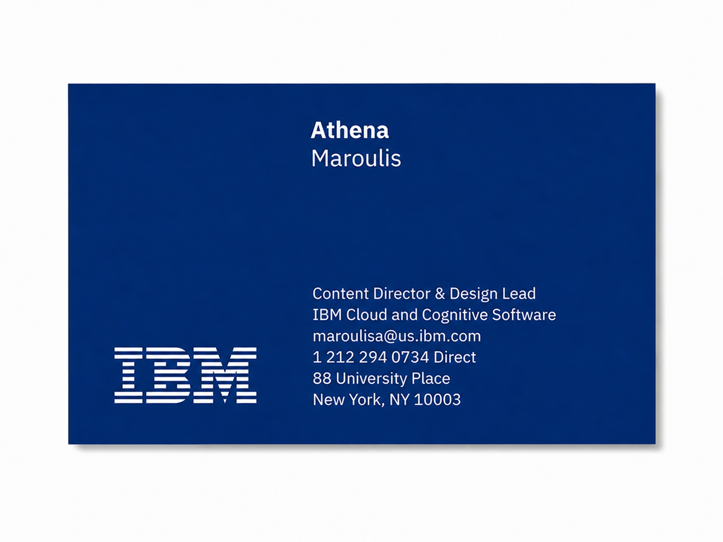 IBM Business Card Example