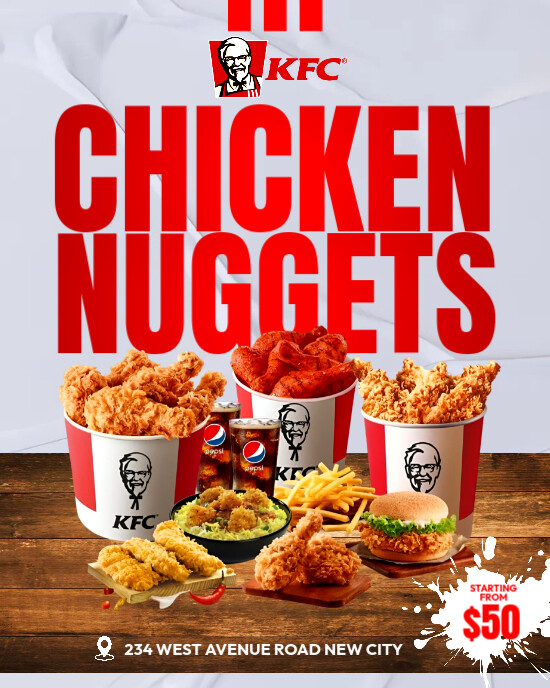 KFC Poster Example - Poster Examples, AI Poster Generator