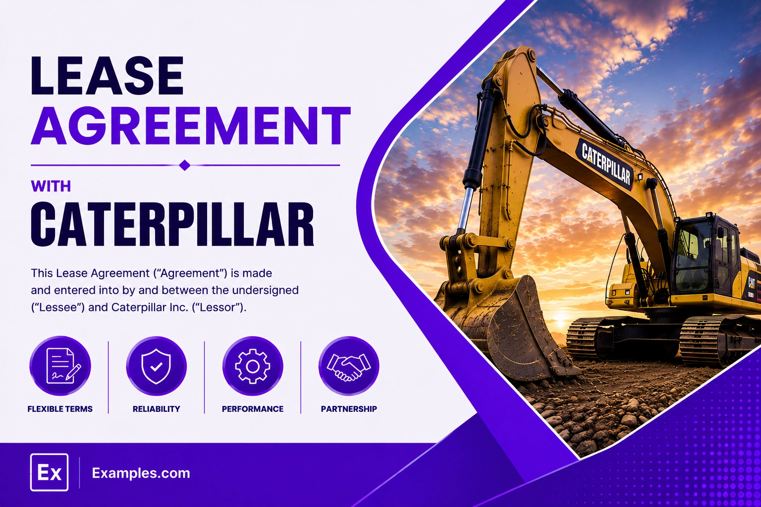 LEASE AGREEMENT WITH CATERPILLAR