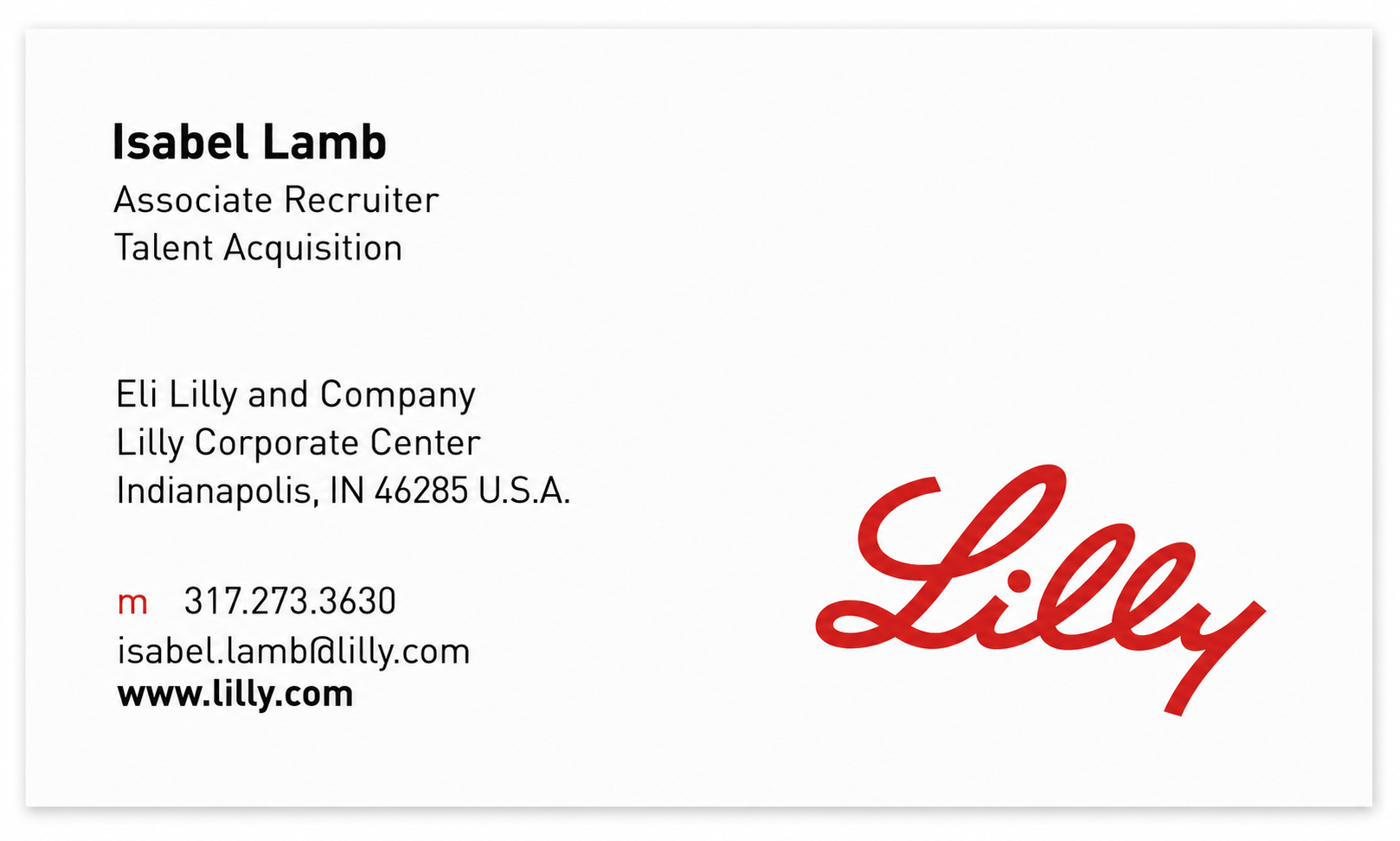 Lilly Business Card Example - Business Card Examples, AI Business Card Generator