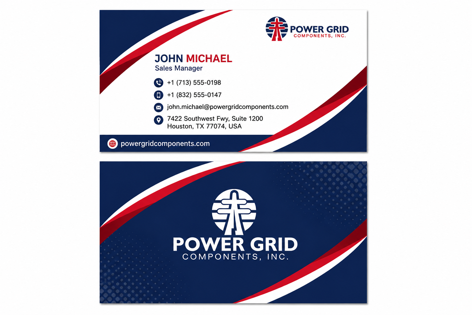 Power Grid Business Card Example