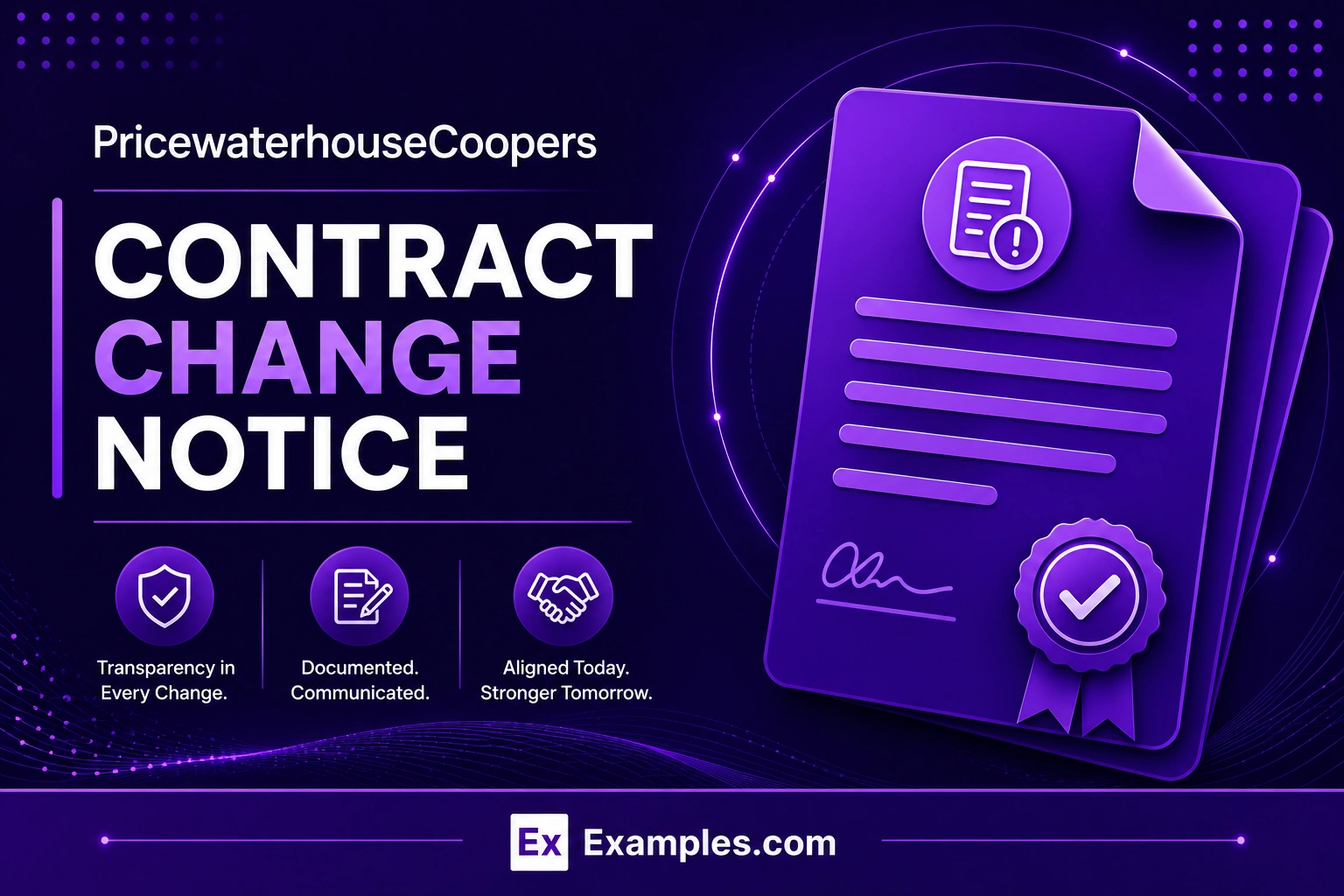 PricewaterhouseCoopers Contract Change Notice