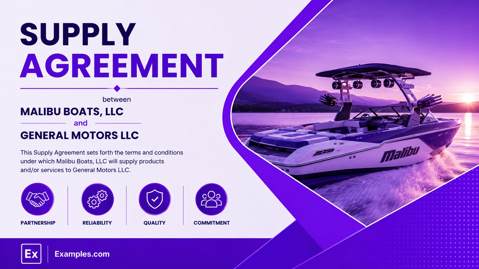 SUPPLY AGREEMENT between Malibu Boats, LLC and General Motors LLC