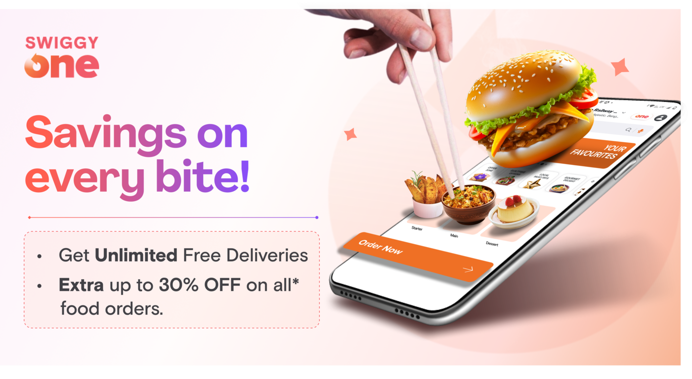 Swiggy One Food Delivery Offer Banner