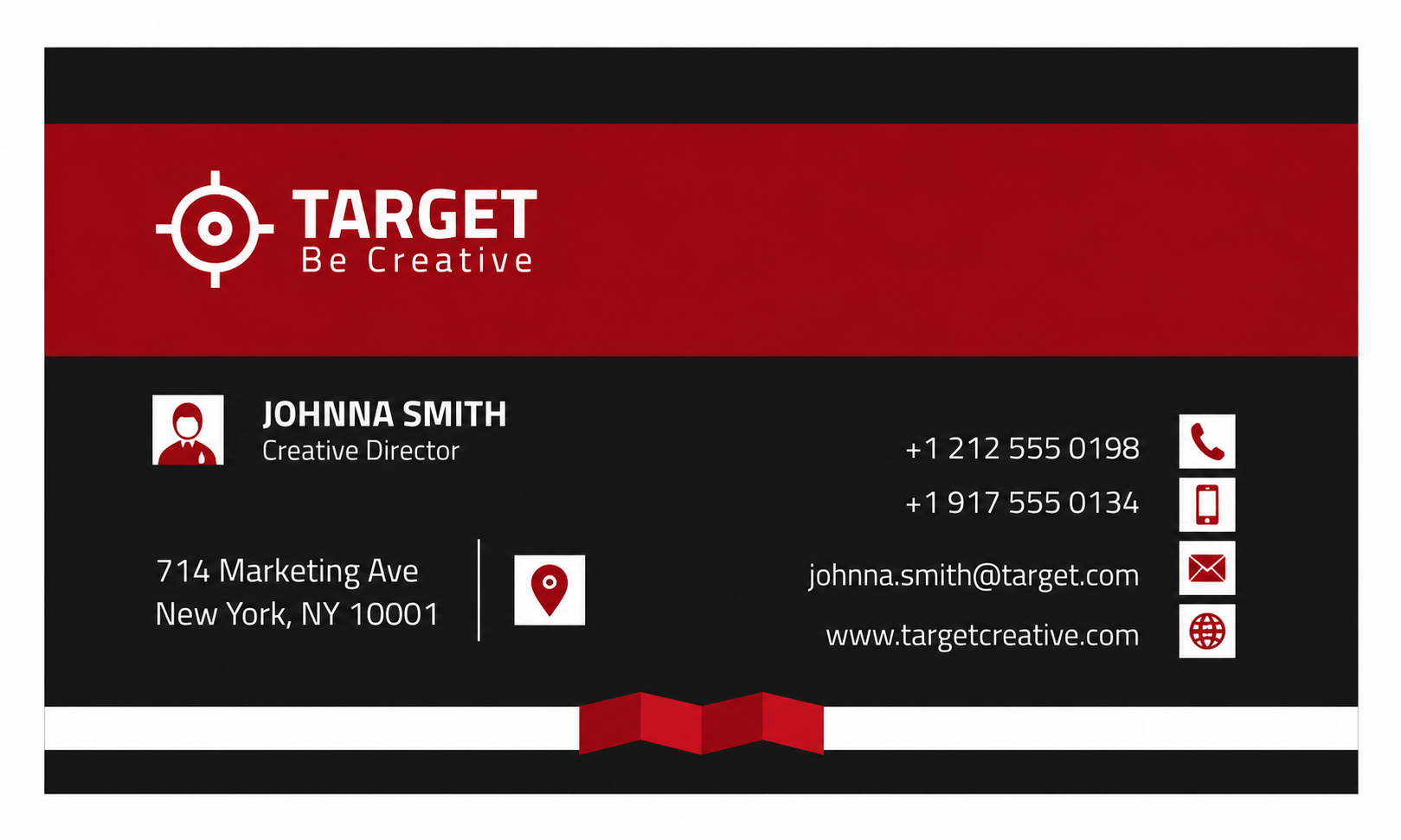 Target Business Card Example