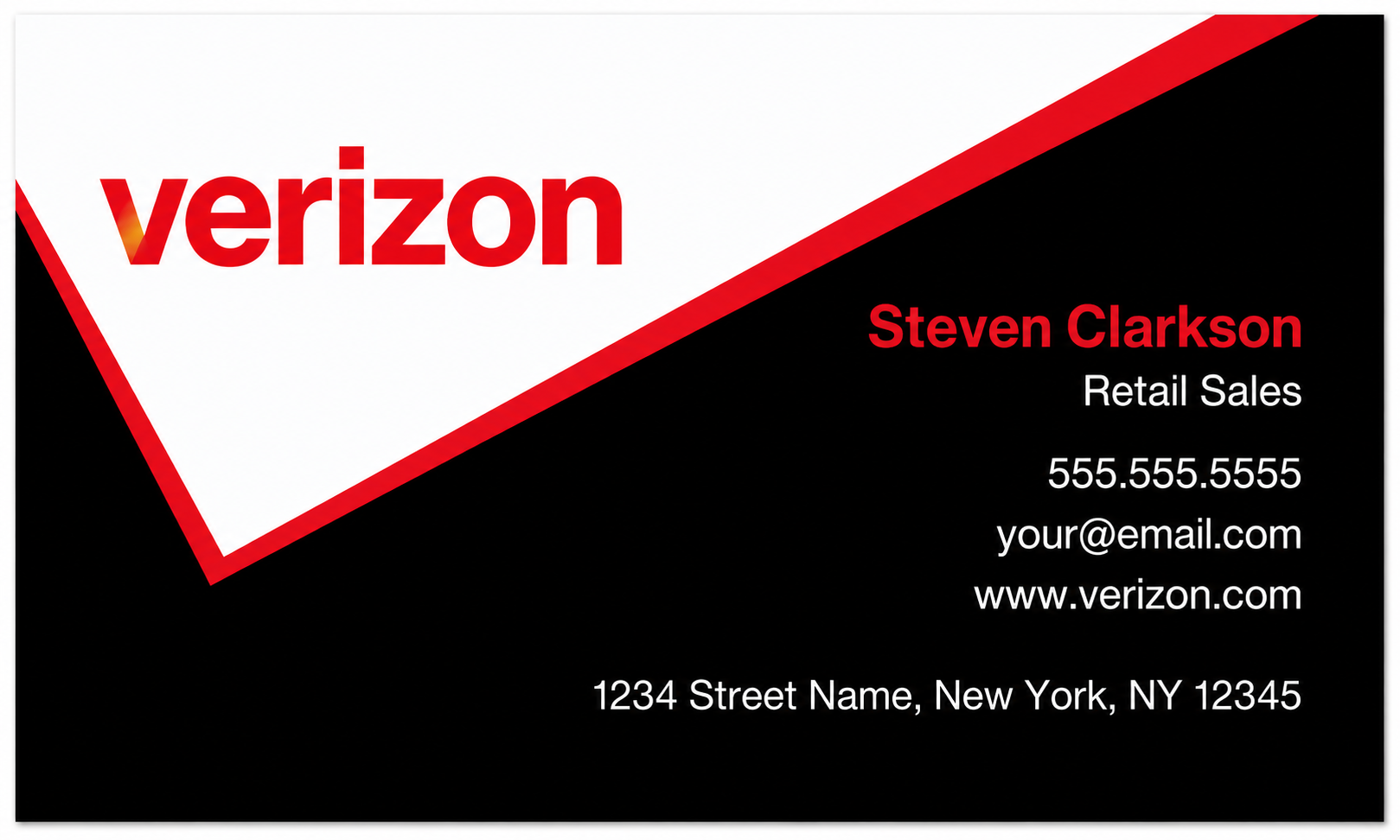 Verizon Business Card Example - Business Card Examples, AI Business Card Generator