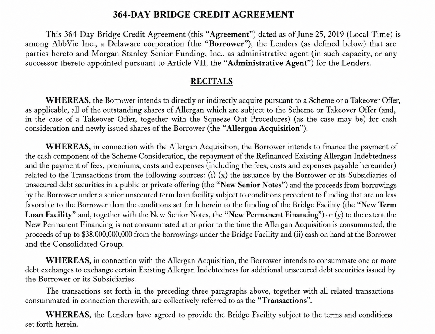 AbbVie Agreements  - Free AI Agreement Generator, 50+ Real Agreement Examples