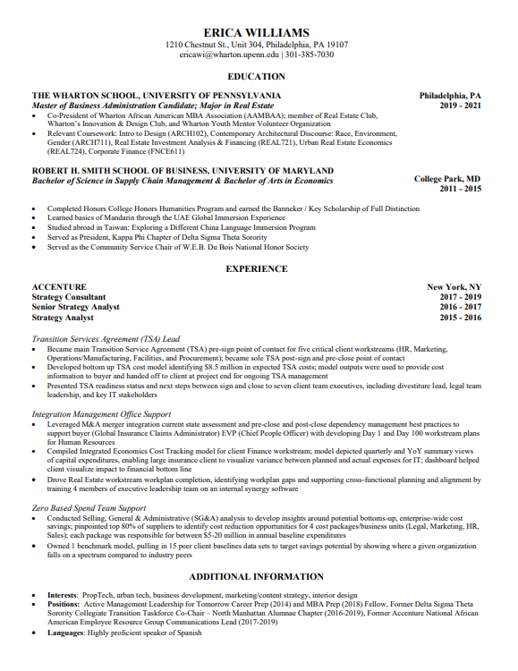 Accenture Strategy Consultant Resume - Free AI Resume Bulider, 50+ Real Resume Examples