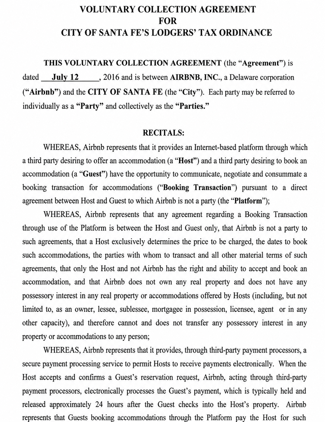 Airbnb Agreements  - Free AI Agreement Generator, 50+ Real Agreement Examples