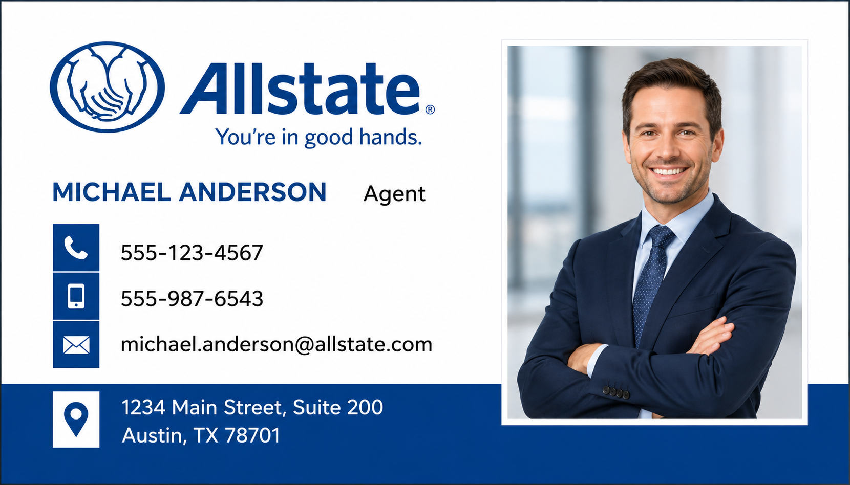 Allstate Business Card - Business Card Examples, AI Business Card Generator