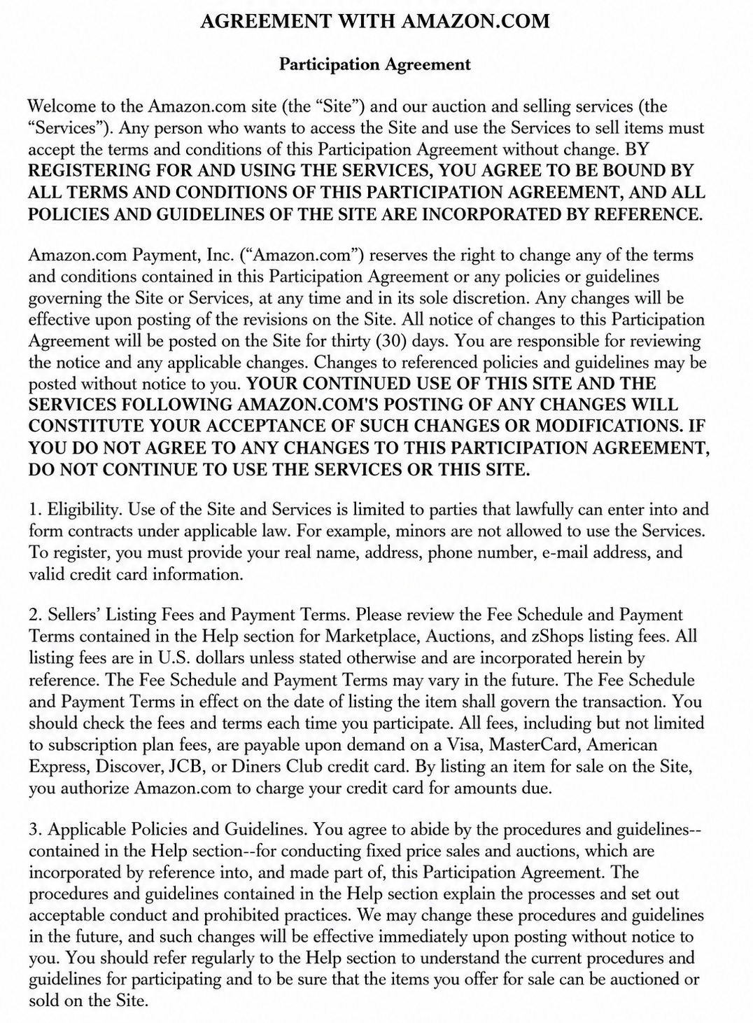 Amazon Agreements  - Free AI Agreement Generator, 50+ Real Agreement Examples