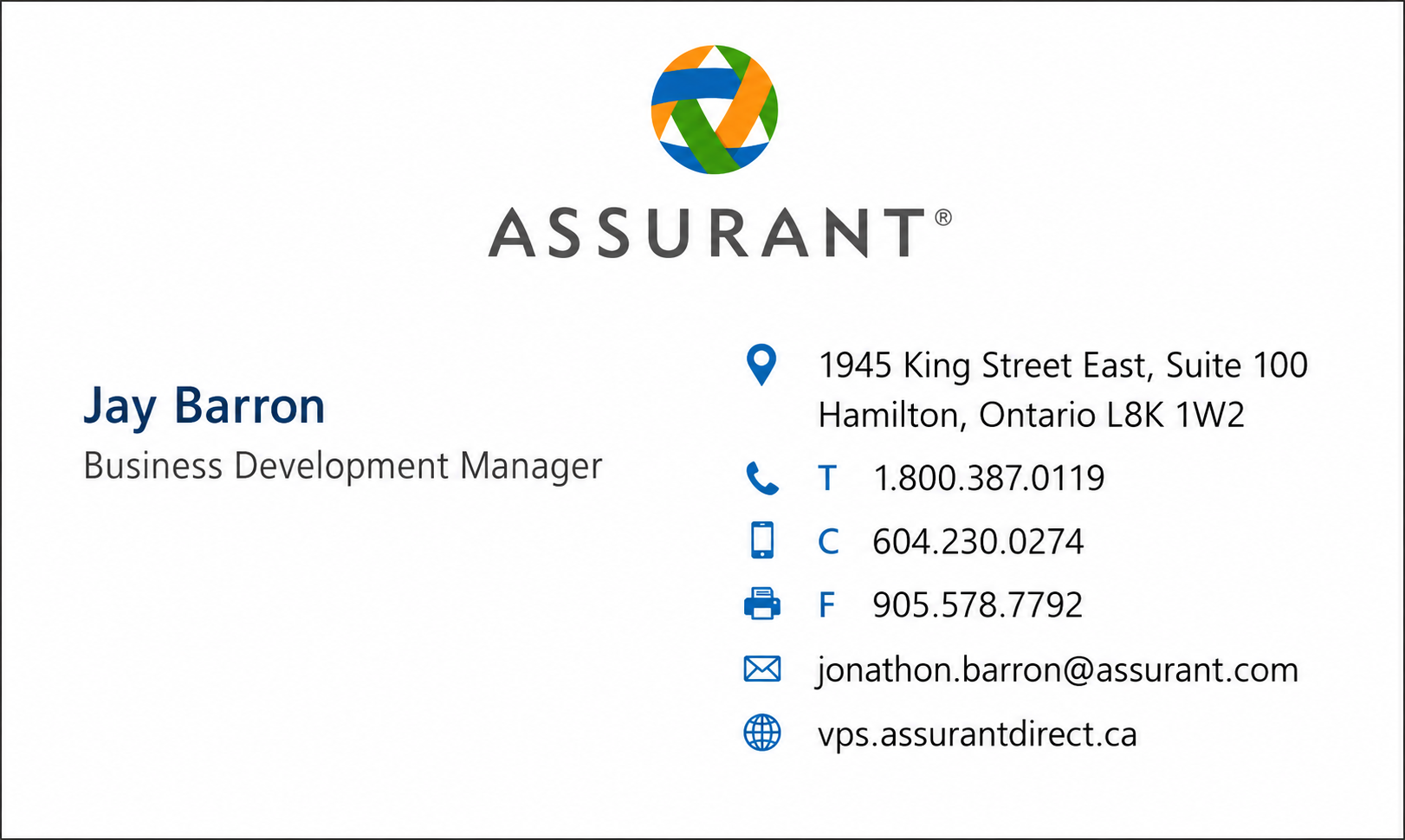 Assurant Business Card - Business Card Examples, AI Business Card Generator