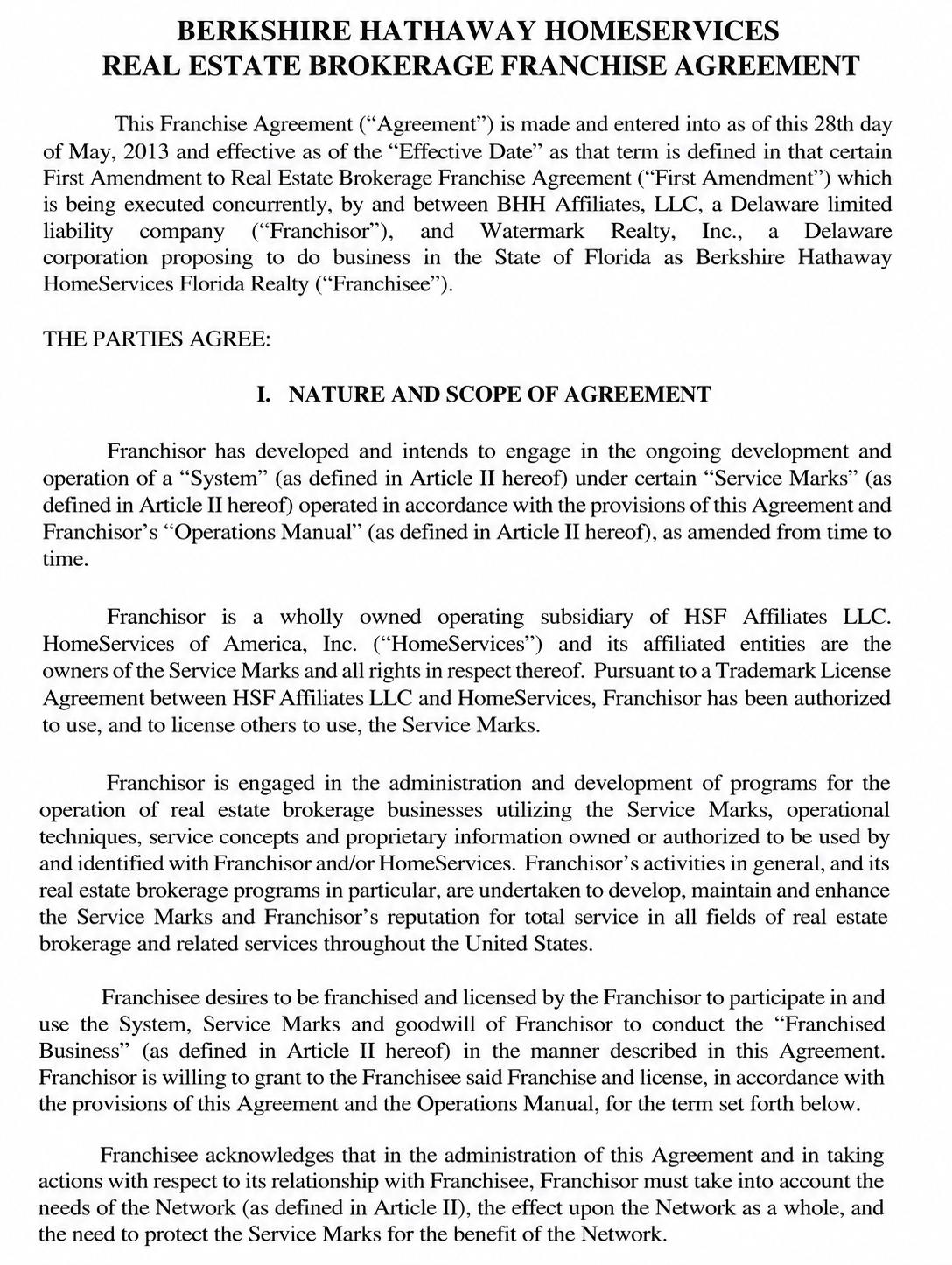 Berkshire Hathaway Agreements  - Free AI Agreement Generator, 50+ Real Agreement Examples