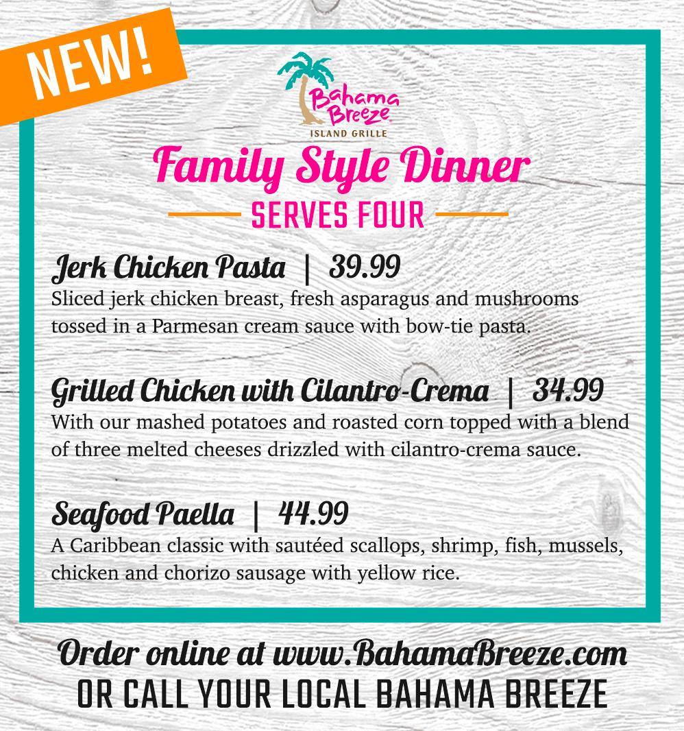 Bahama Breeze Menu  - Free AI Menu Generator, 50+ Real Menu Examples