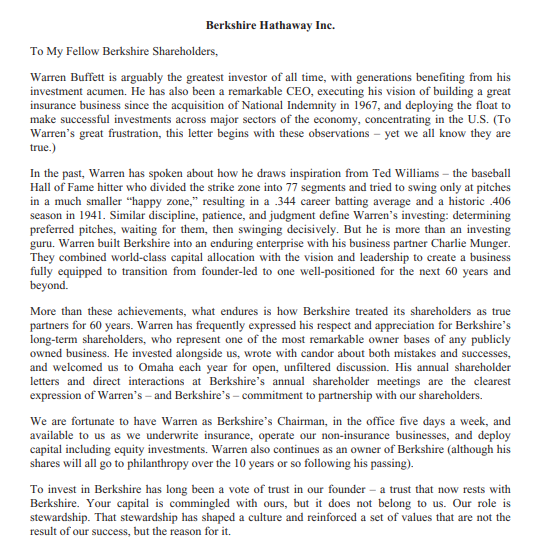 Berkshire Hathaway Reports  - Free AI Report Generator, 50+ Real Report Examples