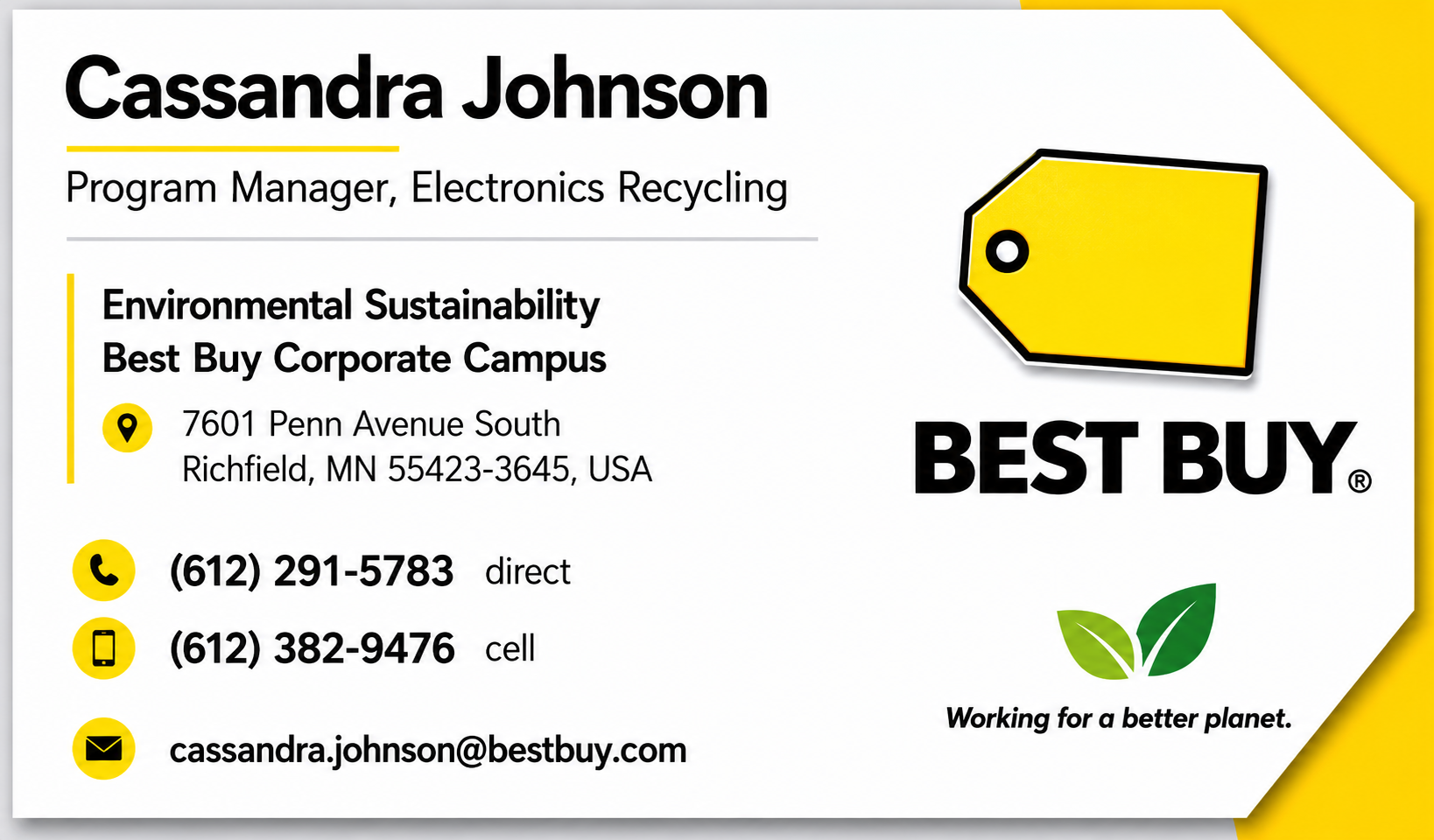 Best Buy Electronics Retail Business Card - Business Card Examples, AI Business Card Generator