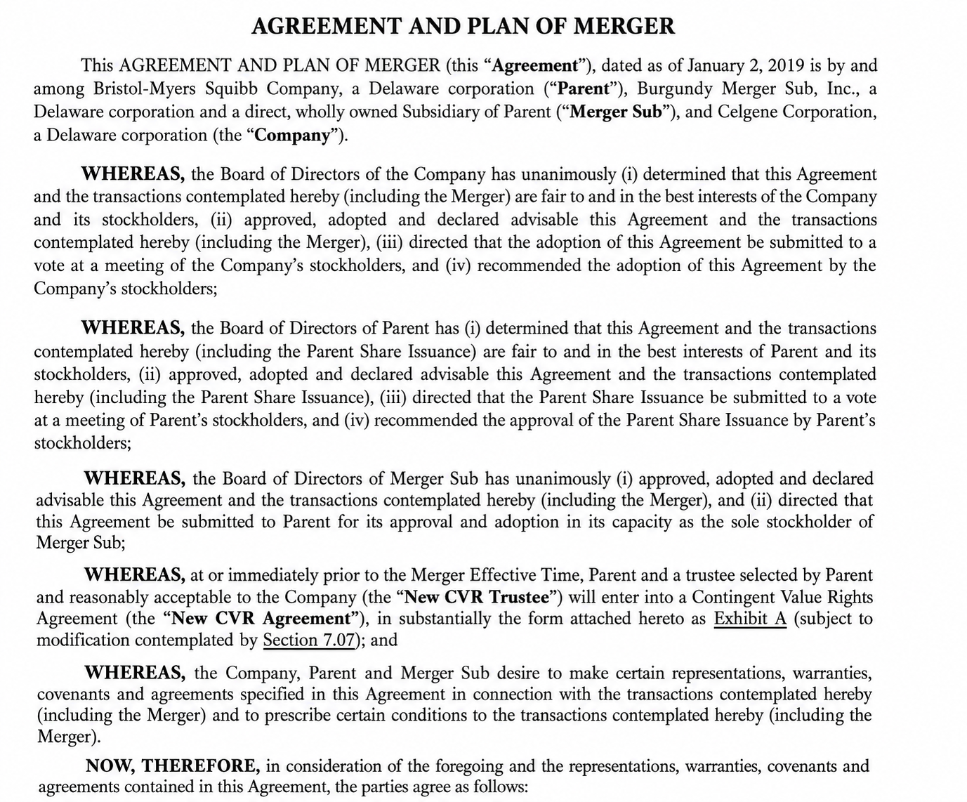 Bristol Myers Squibb Agreements  - Free AI Agreement Generator, 50+ Real Agreement Examples
