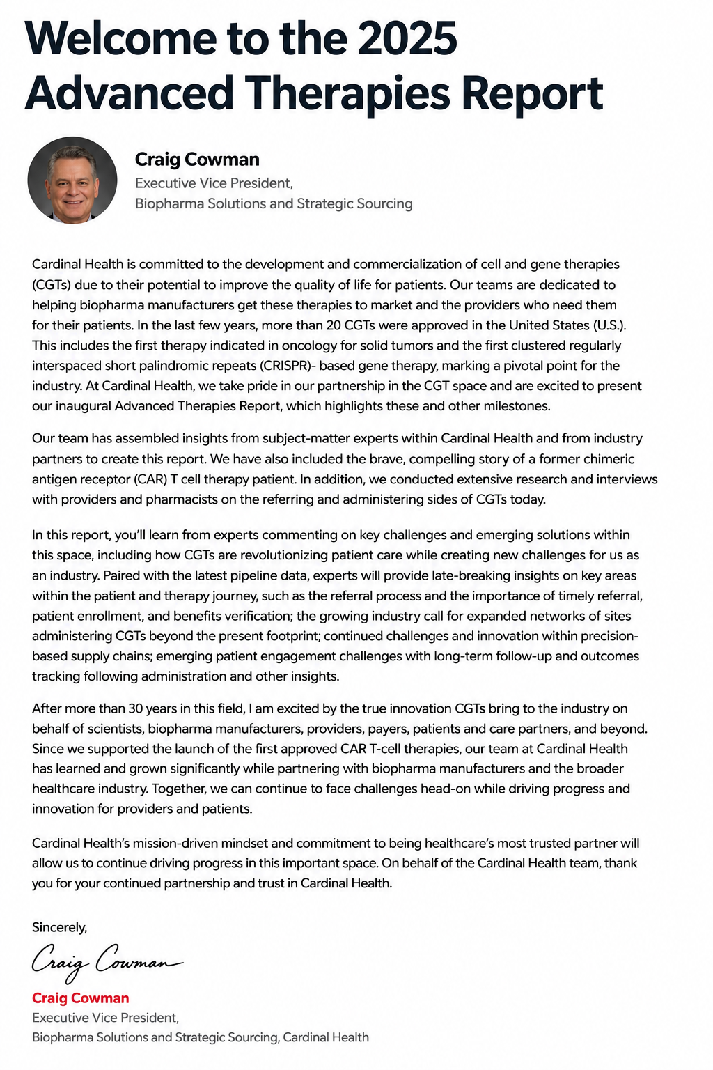 Cardinal Health Reports  - Free AI Report Generator, 50+ Real Report Examples