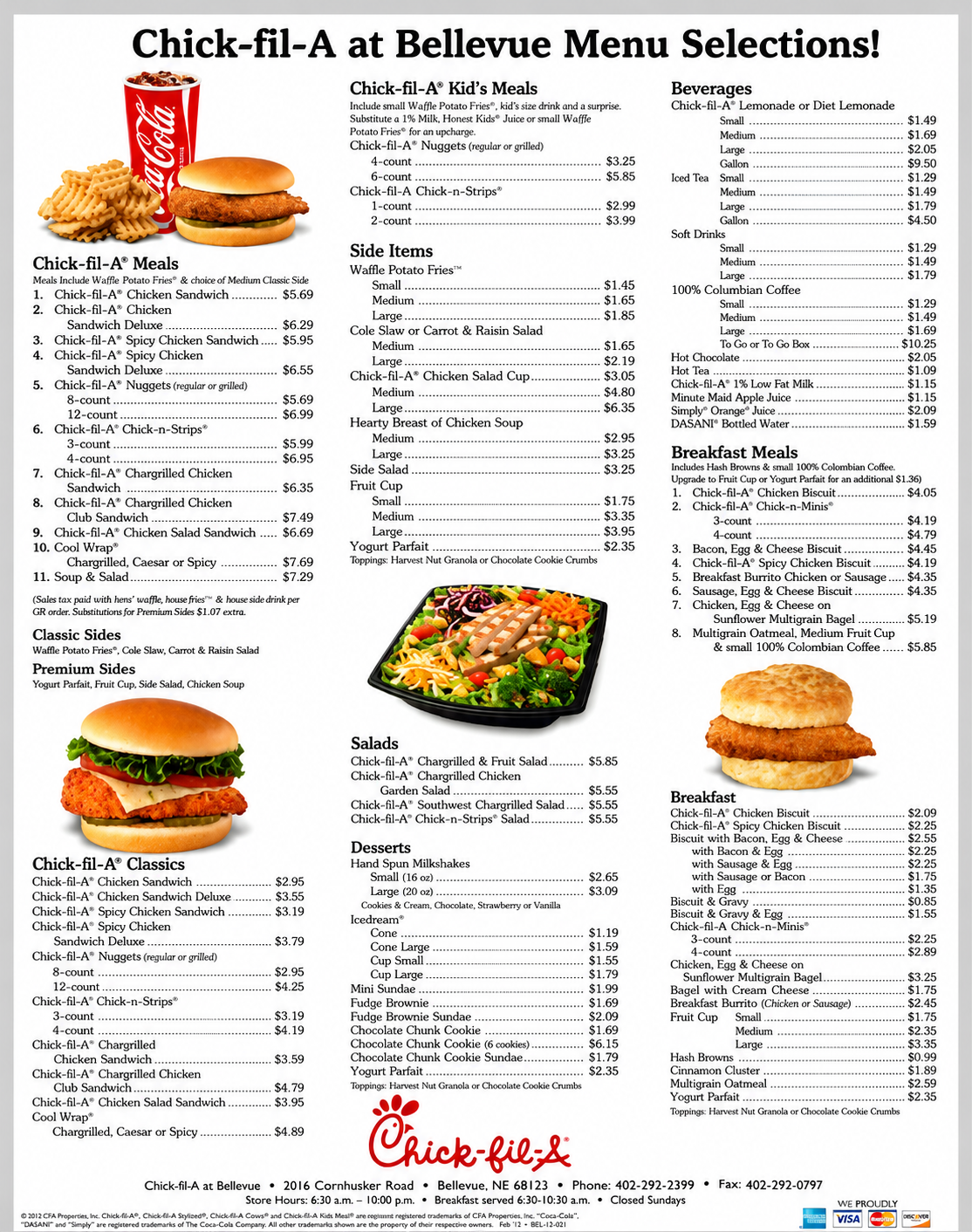 Chick-fil-A Menus  - Menu Examples, AI Menu Generator