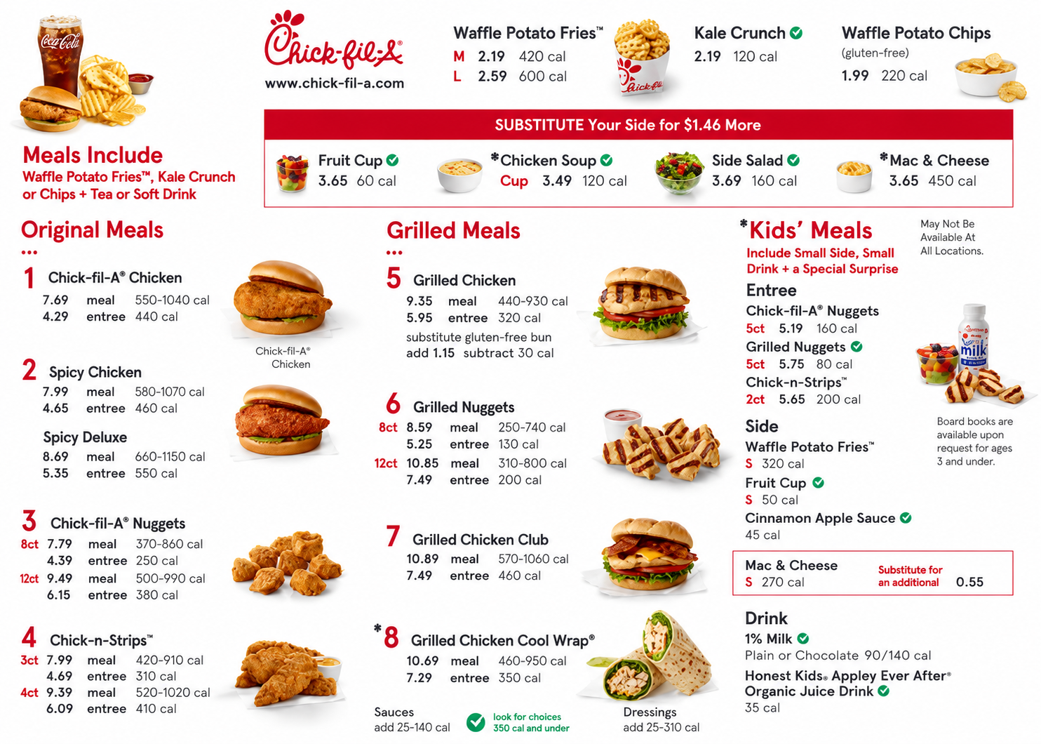 Chick-fil-A Menus  - Menu Examples, AI Menu Generator