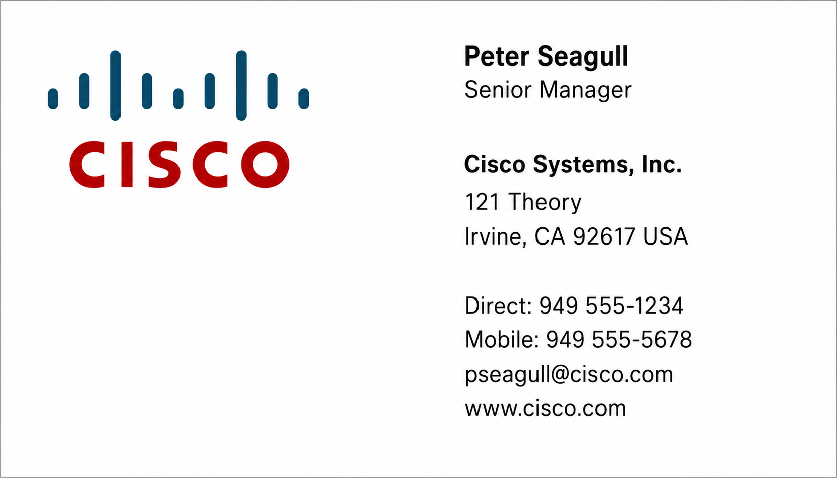 Cisco Business Card - Business Card Examples, AI Business Card Generator