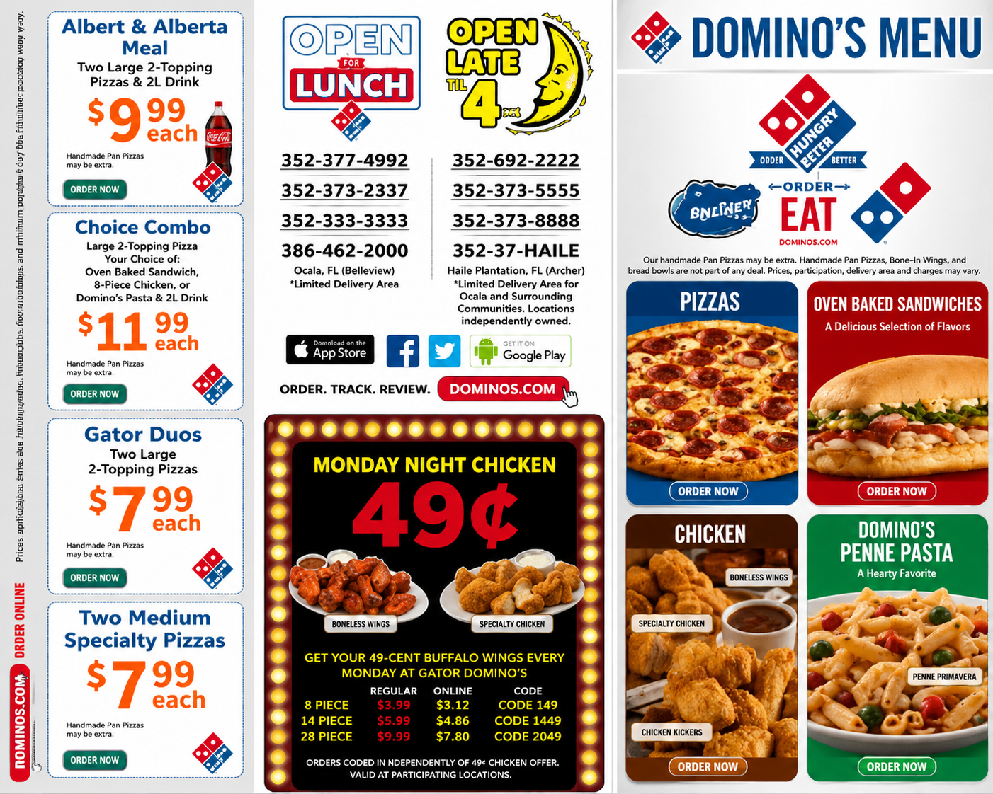 Domino's Pizza Menus  - Menu Examples, AI Menu Generator
