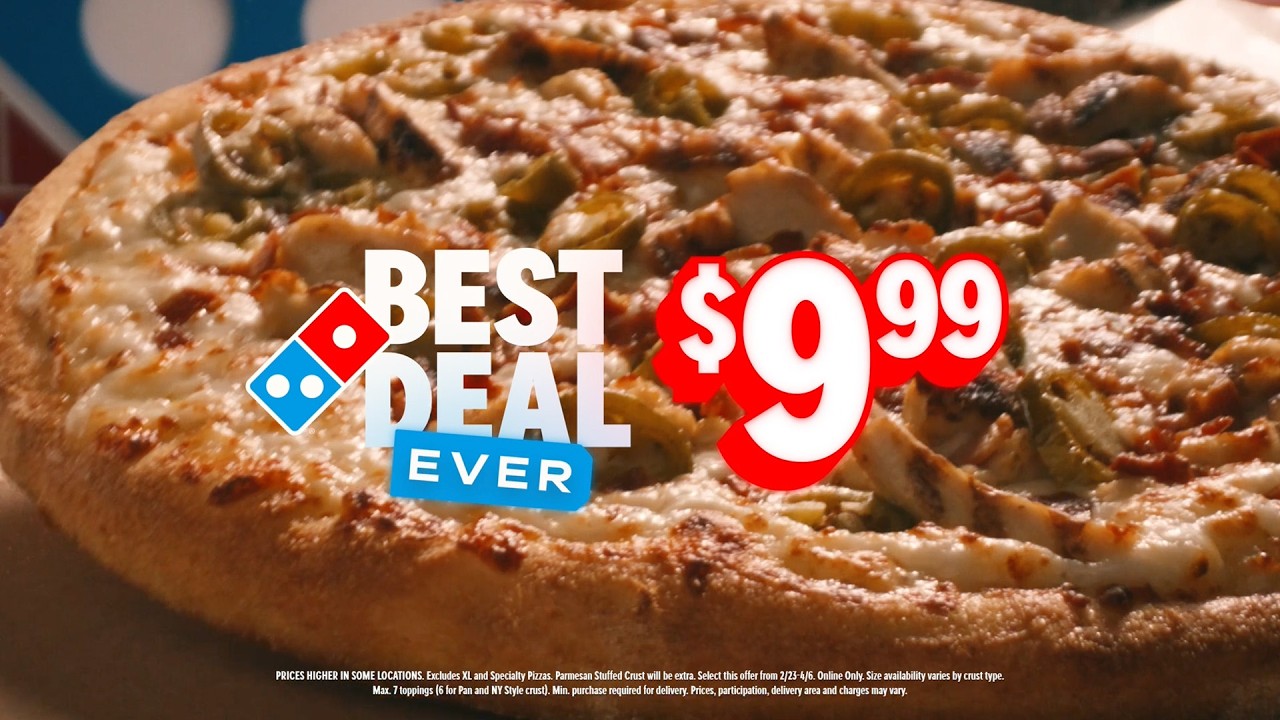 Domino's YouTube Thumbnail Example - YouTube Thumbnails Examples, AI YouTube Thumbnail Generator