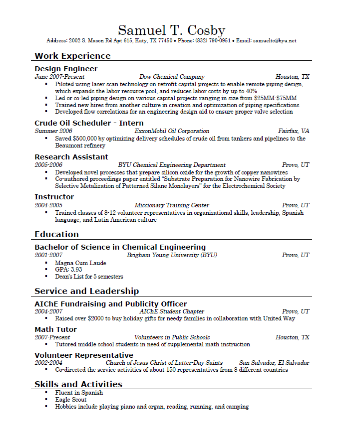 Dow Design Engineer Resume - Free AI Resume Bulider, 50+ Real Resume Examples