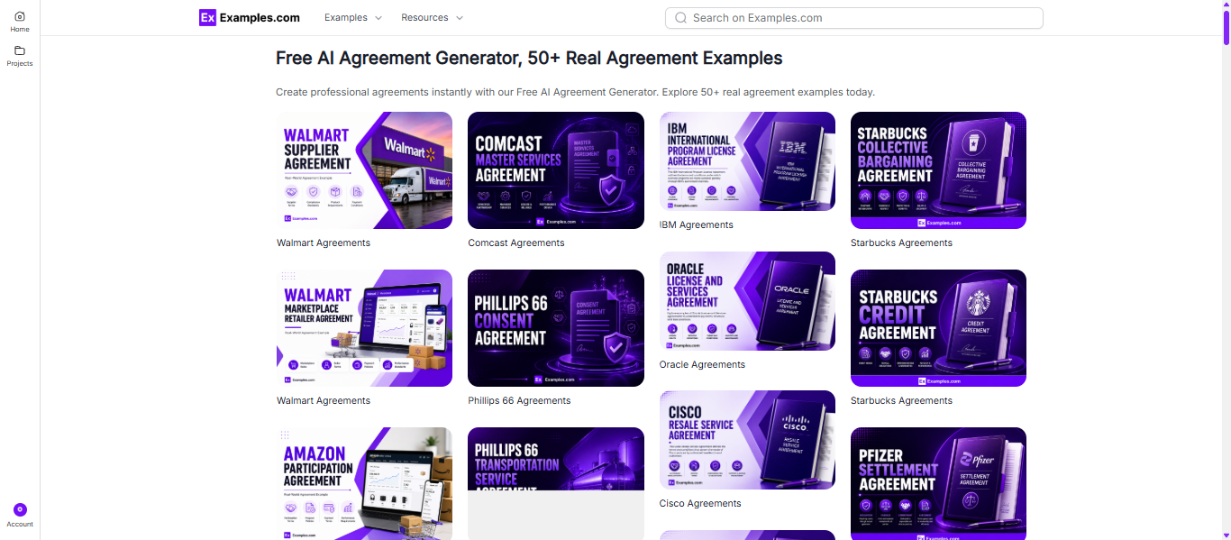 Agreement Examples
