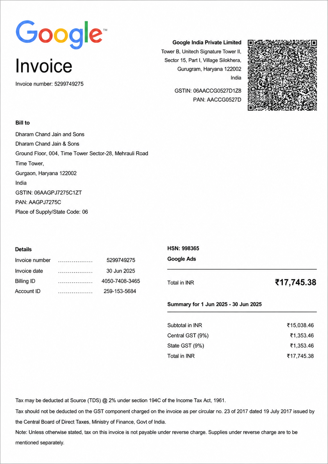 Google Invoice  - Free AI Invoice Generator, 50+ Real Invoice Examples