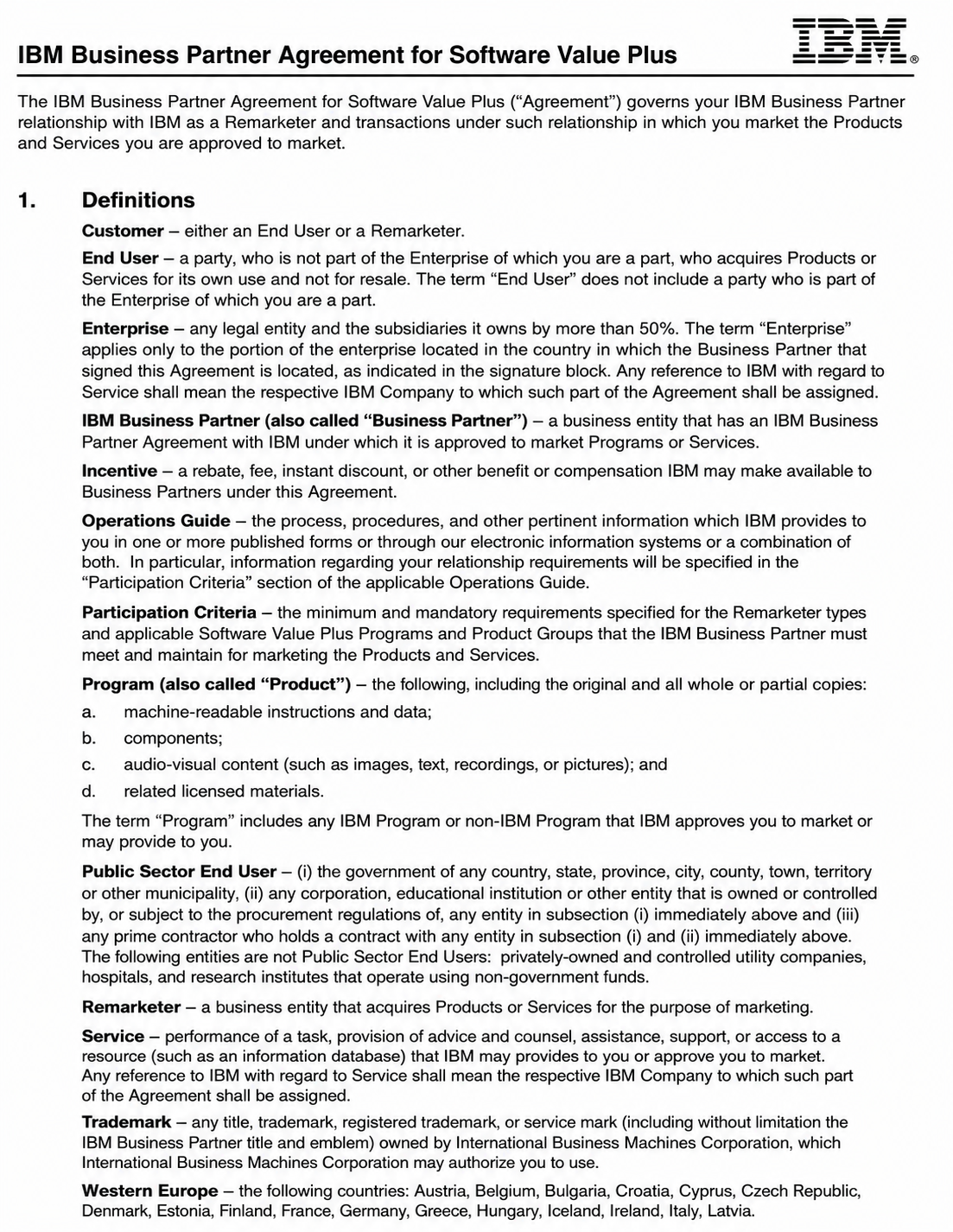IBM Agreements  - Free AI Agreement Generator, 50+ Real Agreement Examples