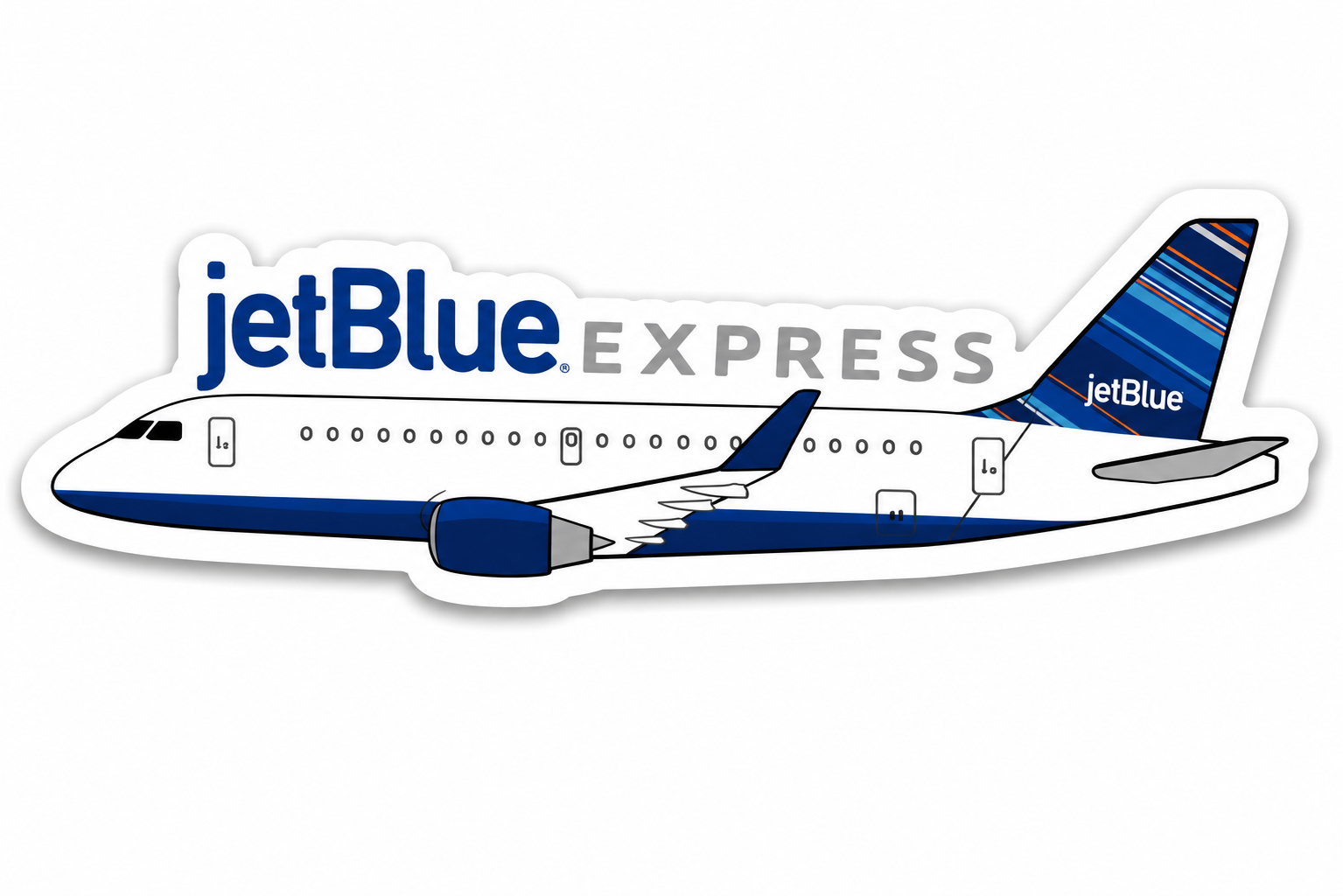 JetBlue Sticker - Sticker Examples, AI Sticker Generator