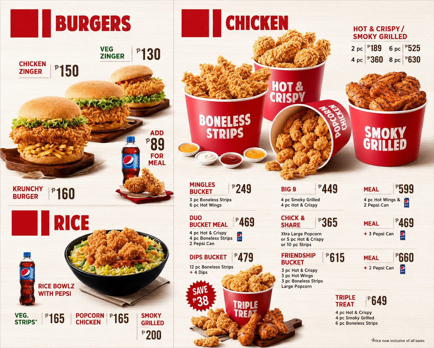 KFC Menus  - Menu Examples, AI Menu Generator