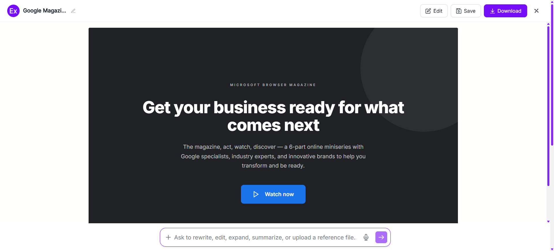 Generate A New AI Magazine