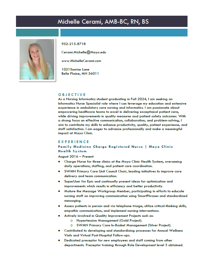 Mayo Clinic Registered Nurse Resume - Free AI Resume Bulider, 50+ Real Resume Examples