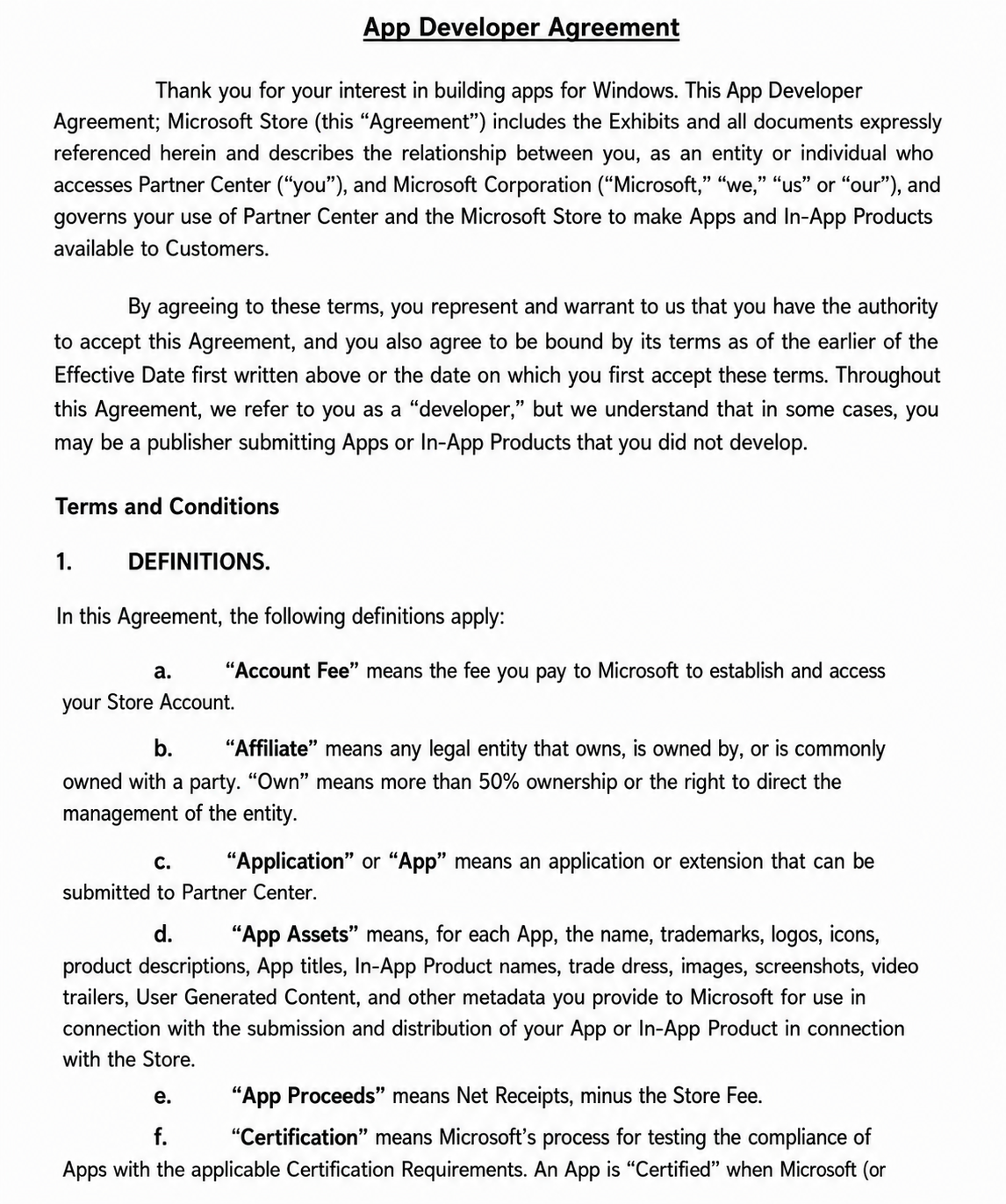 Microsoft Agreements  - Free AI Agreement Generator, 50+ Real Agreement Examples