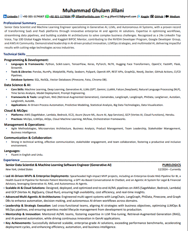 NVIDIA Machine Learning Engineer Resume - Free AI Resume Bulider, 50+ Real Resume Examples