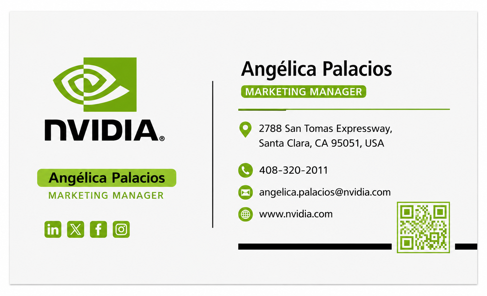 NVIDIA Technology Business Card - Business Card Examples, AI Business Card Generator