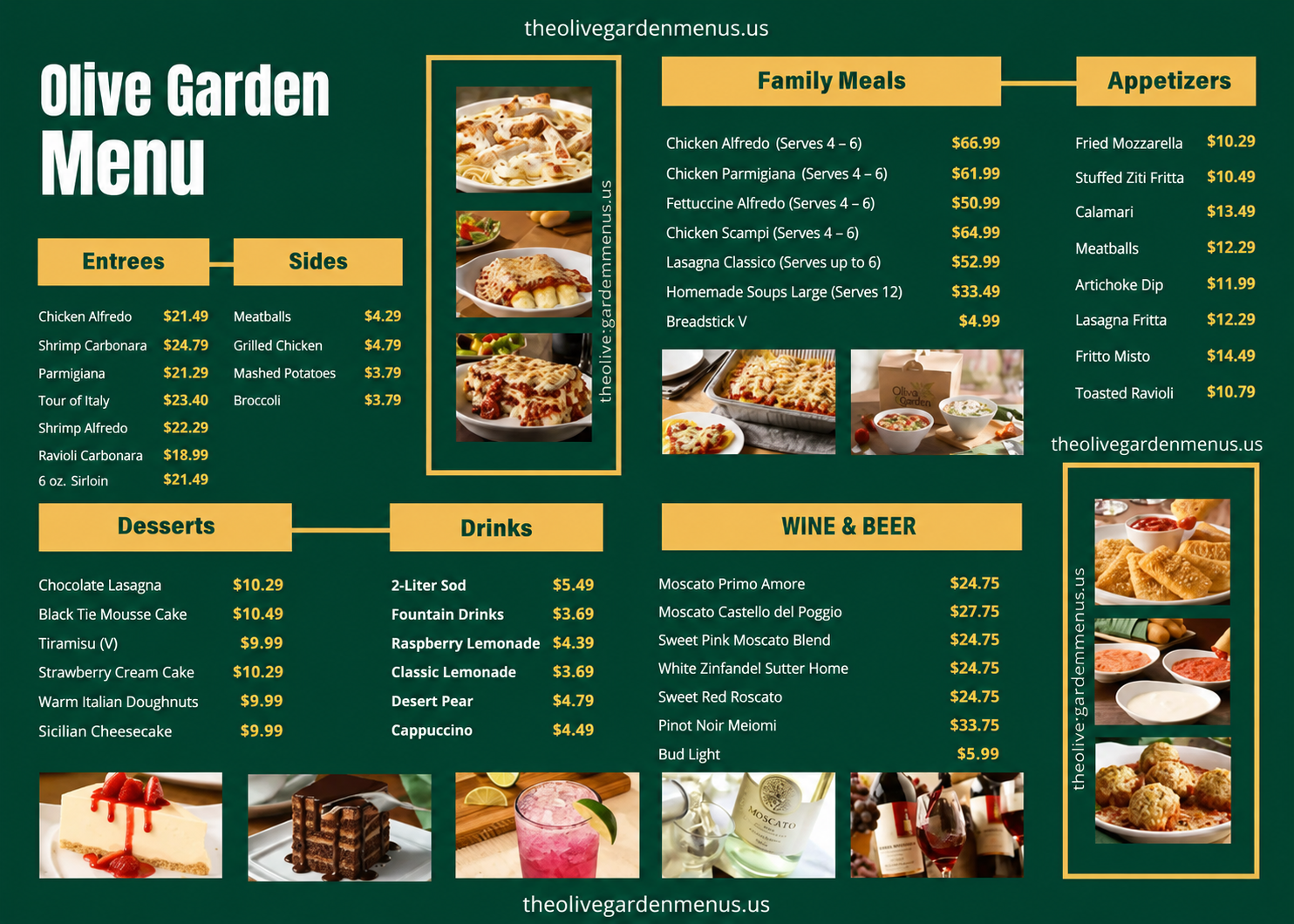 Olive Garden Menus  - Menu Examples, AI Menu Generator