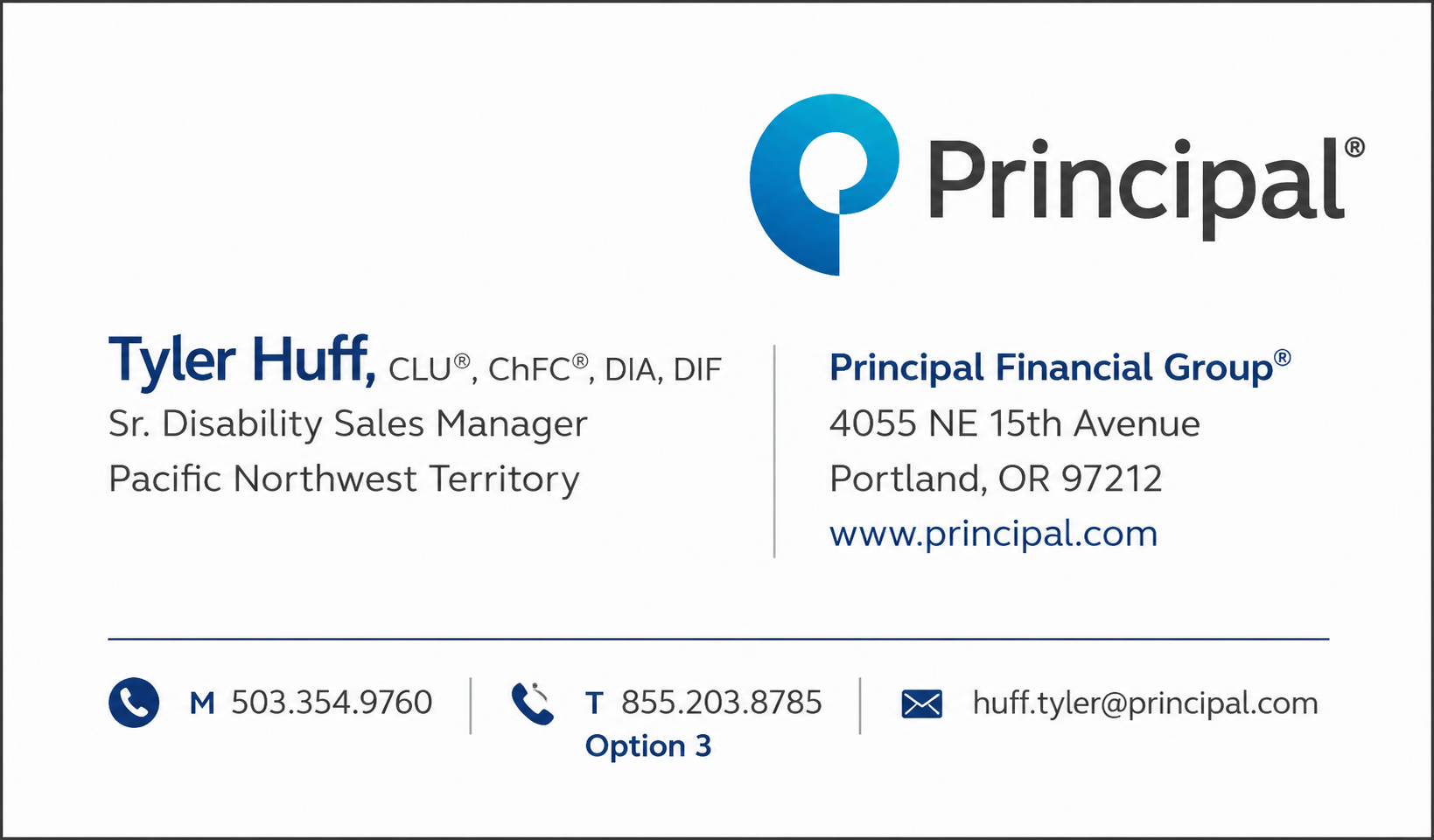 Principal Financial Business Card - Business Card Examples, AI Business Card Generator