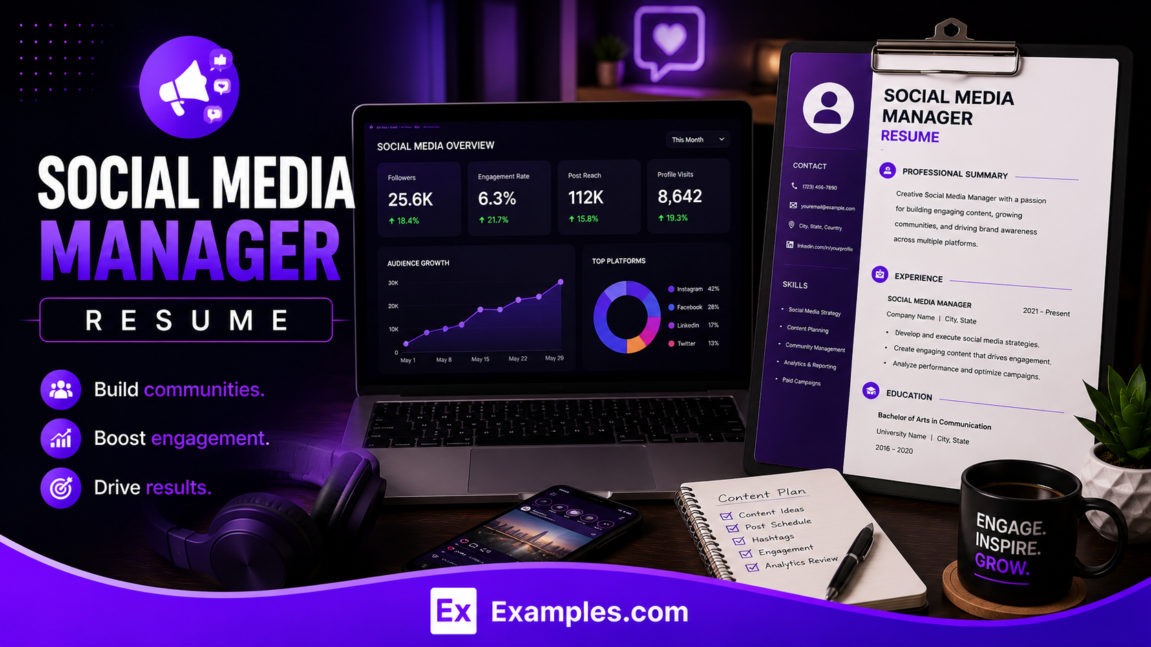 Social Media Manager Resume - Free AI Resume Bulider, 50+ Real Resume Examples