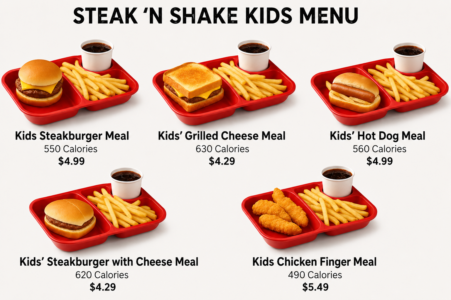 Steak ‘n Shake Kids Menu - Free AI Menu Generator, 50+ Real Menu Examples